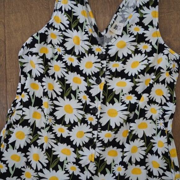 Lucy & Yak Sleeveless V Neck Daisy Jumpsuit Multicolor Womens Size 6 - Picture 5 of 8